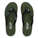 DOCTOR EXTRA SOFT House Slipper For Women's Care Dr Orthopaedic Super Comfort Fitting Flat Cushion Chappal Flip-Flop For Womens & Girls D-19-Olive-8 UK