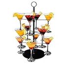 mikamax Cocktail Tree Stand - Erweiterbar - Cocktailbaumständer - Ginbaum - Champagnerständer - Partyzubehör - Cocktailparty - 12 Arme - 55,5 Zentimeter - ohne Gläser