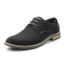 Bruno Marc Men's URBAN-08 Black Suede Leather Lace Up Oxfords Shoes Size 9 US/ 8 UK