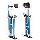Yescom Drywall Stilts 24"-40" Adjustable Aluminum Tool Stilt with Knee Pads Protection for Painting Painter Taping Blue