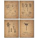 Tattoo Artist Patent Prints - Set of Four Vintage Wall Art Photos