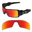 Tintart Performance Replacement Lenses for Oakley Oil Rig Sunglass Polarized Etched-Fire Red