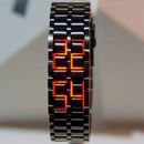 Led Display Electronic Watch Novelty Red Blue Led Lava Digital Wristwatch For Women Men