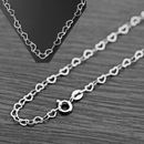 Real 925 Sterling Silver Necklace 2.5mm Love Heart Link Chain 13-30" Stamped