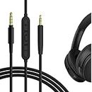Geekria Audio Cable with Mic Compatible with Bose QuietComfort SE QC45 QC35II QC25 Headphones Cable, 2.5mm to 3.5mm Replacement Stereo Cord with Inline Microphone and Volume Control (4 ft / 1.2 m)