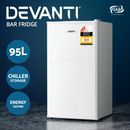 Devanti 95L Bar Fridge Mini Freezer Refrigerator Cooler Home Office White
