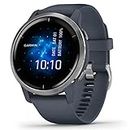 Garmin Venu 2, AMOLED GPS Smartwatch with All-day Advanced Health and Fitness Features, Music Storage, Wellness Smartwatch with up to 11 days battery life, Granite Blue