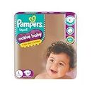 Pampers Active Baby Tape Style Diapers, Large (L) Size, 50 Count, Adjustable Fit with 5 star skin protection, 9-14kg Diapers
