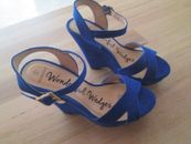 Women's Platform Wedge Heel  Wonderful Wedges Peep Toe Ankle Strap  Shoes Size 5