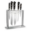 Mercer Culinary M23500 6 Piece Knife Set w/ Glass Block, Stainless Steel