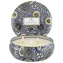 Voluspa 3 Wick Tin Candle - Apple Blue Clover for Unisex - 12 oz Candle