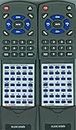 2 Replacement Remotes for Toyota Sienna or Highlander Dual View DVD 2014, 2015, 2016, 2017, 2018, 2019, 2020