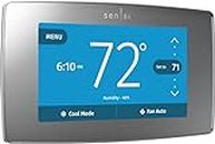 Sensi Touch Smart Thermostat by Emerson with Touchscreen Color Display, Programmable, Wi-Fi, Mobile App, Easy DIY, Data Privacy, Works with Alexa, Energy Star Certified, ST75S-Silver, C-Wire Required