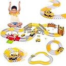 Fizzy Fun Road Construction Toys for Kids with Racing Car Toys for 3 + Year Old Boy with Flexible Track Bridge,2 Die-Trucks & 1 Mini Car Kids | Vehicle Toys for Kids.