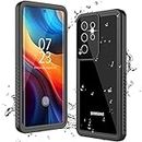 ANTSHARE for Samsung Galaxy S21 Ultra Case, [Built-in Screen Protector & Camera Protector][Full Body Waterproof][Shockproof] [Dustproof][Anti-Scratched] Clear Phone Case for S21 Ultra Case 5G Black