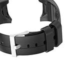 ELECTROPRIME Silicon Strap Wrist Band with Buckle for Polar M400 M430 Sports Watch Black