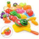 10 Pcs/set Kids Simulation Kitchen Toy Classic Wooden Fruit Vegetable Cutting Educational Montessori Toy For Children Gift