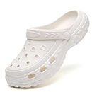 Garden Clogs Shoes Kids Slip On Water Shoes Non Slip Clogs Slippers Beach Sandals for Boys Girls White 38/39