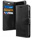 GOOSPERY iPhone 6 Case for Apple iPhone 6, [Drop Protection] Blue Moon [Wallet Case] PU Leather with Shock Absorbing TPU Casing [ID Card & Cash Holders] (Black) IP6-BLM-BLK