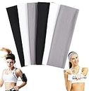 Mixed Colors Yoga Sports Headbands for Women Stretchy Cotton Non Slip Elastic Sweat Hairbands Soft Fabric Sport Hair Bands Hairwarp Workout Yoga Running Sport Exercise Gym