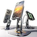 LISEN 2 Pack Cell Phone Stand for Desk Phone Holder for iPhone Stand - Foldable iPhone Holder Stand for Filming Kindle Stand for iPhone 15 Pro Max, Samsung, Nintendo Switch, E-Readers 4-10"