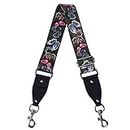 VanEnjoy Purse Strap Replacement Multicolor Nylon Aajustalble Crossbody Bag Straps for Handbags - 2" Wide,35"- 52" Long, Butterfly-grey Buckles, 2.0"WX(35~51)"L