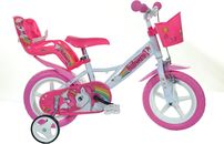 Dino Bikes Bicicletta Unicorn 12" Bicicletta, 30,5 cm Bambina, Bianco e Rosa 124