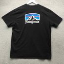 Patagonia T-Shirt Men's XL Short Sleeve Regular Fit Crew Neck Graphic Black