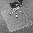 Extra Large Office Chair Mat for Carpets, 48'' X 60'' Clear Desk Floor Mat for Low, Flat and No Pile Carpeted Floors, Thick and Sturdy Carpet Protector for Desk Chair