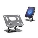 JOIOT Tablet Stand, Swivel Tablet Stand with 360 Rotating Base, Adjustable Tablet Holder for Drawing, Compatible with iPad Pro/Air/Mini and More (Black)