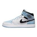 Nike Air Jordan 1 Mid Men's Shoes White/Ice Blue-Black DV1308-104 7.5, 9