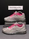 Nike Air Max 2013 Gray Pink Lace Up Running Shoes 579585-066 Women's Size 9.5
