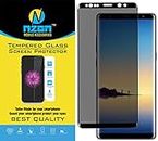 nzon™ Compatible for Samsung Galaxy Note 8 Tempered Glass Privacy Curved Edge to Edge Full Coverage Screen Protectors for Galaxy Note 8 Film (Full Cover)