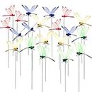 Inralimot 10Pcs 3D Dragonfly Stakes,Dragonfly Decor for Indoor/Outdoor Yard Dragonflies Garden Ornaments Patio Decoration Dragonfly Stakes with Sticks