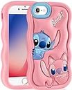 oqpa for iPhone 6s/6/8/7/SE 2022/SE 2020 Cute Cartoon 3D Character Design Girly Cases for Girls Women Teens Kawaii Unique Fun Cool Funny Silicone Soft Shockproof Cover for Apple SE 3rd/2nd, Pk