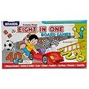 THE VOILA COMPANY The voila's -8 in 1 Family Games Party & Fun All 8 Classical Indoor Board Games for All Age Group (Multicolour)