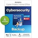 Acronis Cyber Protect Home Office 2023 | Advanced | 500 GB Cloud-Space | 1 PC/Mac | 1 Year | Windows/Mac/Android/iOS | Internet Security with Backup | Activation Code by email