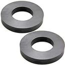 ERH INDIA 2 pcs Ferrite Ring Magnet/Ceramic Magnet with 60mm O.D. x 32mm I.D. x 10mm Thickness (Black)