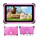 7 inch Kids Tablet, weelikeit Android 11.0 Tablet PC for Kids, 2GB RAM 32GB ROM Child Tablet with WiFi, IPS HD Display,Dual Camera,Parental Control,Built in Kid-Proof Case,with Stylus(Pink)