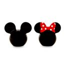 Silver Buffalo Disney Mickey & Minnie Mouse Ceramic Salt & Pepper Shakers | Set Of 2 Ceramic in Black | 4 H in | Wayfair DL1681K2