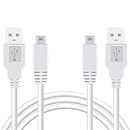 2Pack Charger Cable for Wii U Gamepad - Interchangable Power Charging Adapter, Power Supply Cord AC Adapter & Cable for Nintendo WiiU Gamepad - White