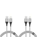Dyazo 6 ft Apple Mfi Certified Charging & Sync Nylon Braided Cable with Flexi Head Technology Compatible with iPhone XS/Max/XR/X/8/8 Plus/7/7 Plus/6/6 Plus/6S/6S ( Pack of 2 apple cable or pack of 2 iphone cables )