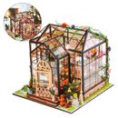 Hágalo usted mismo Kits de miniatura y muebles para casa de muñecas Mini 3D invernadero modelo artesanal de madera