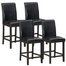 Set of 4 Bar Stools 25inch Counter Height Barstool Pub Chair w/Rubber Wood Legs