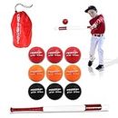 PowerNet Sweet Spot Trainingsschläger + Baseball 7.1 cm Progressive gewichteter Ball 9 Pro Pack, verbessern Sie die Hand-Augen-Koordination., 27" (24 oz) Bat + 2.8" Balls PRO 9 Pk
