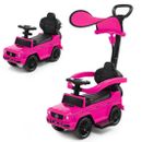 3-In-1 Ride on Push Car Mercedes Benz G350 Stroller Sliding Car with Canopy-Pin