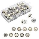 80Pcs 10 Styles Women Shirt Brooch Buttons Cover up Button Pearl Safety Brooch Pins Button for Clothing Dress Supplies Clothing Bags Accessories Supplies DIY Crafts