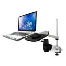 Mount-It Height Adjustable Laptop Desk Stand Mount Organizer w/Mouse Pad Up to 17" & C-clamp Base in Black/Gray | 29 H x 18 W x 8 D in | Wayfair