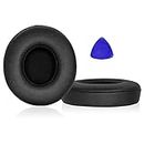 Professional Replacement Ear Pads for Beats Solo 2 & Solo 3 Wireless On-Ear Headphones, Premium Headphones Earpads Cushions with Softer Leather and High Elastic Sponge Memory Foam,Black
