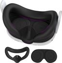 para Oculus Quest 2 - Kit de accesorios de cojín facial VR ojo vegano cubierta almohadilla de cuero